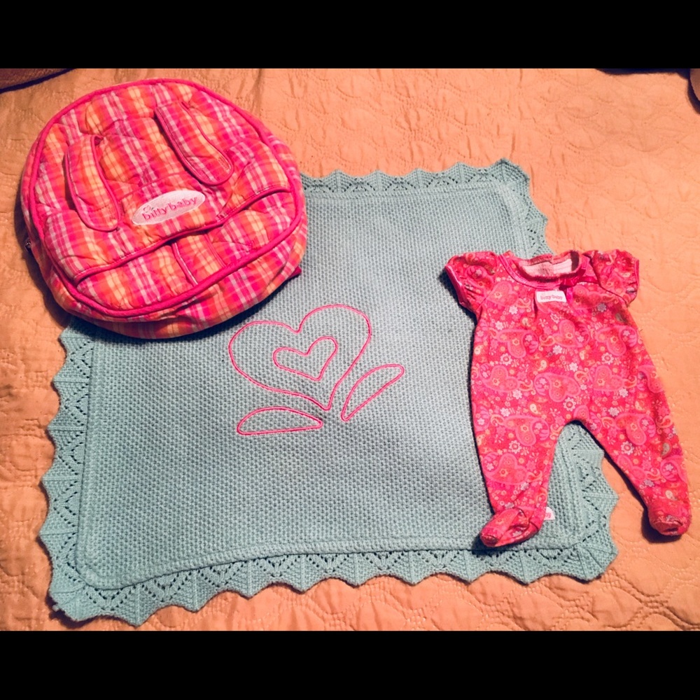 Bitty Baby Backpack/Carrier Blanket & Sleeper